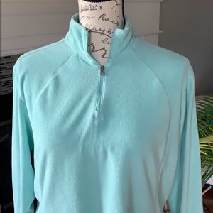 Columbia light blue fleece quarter zip